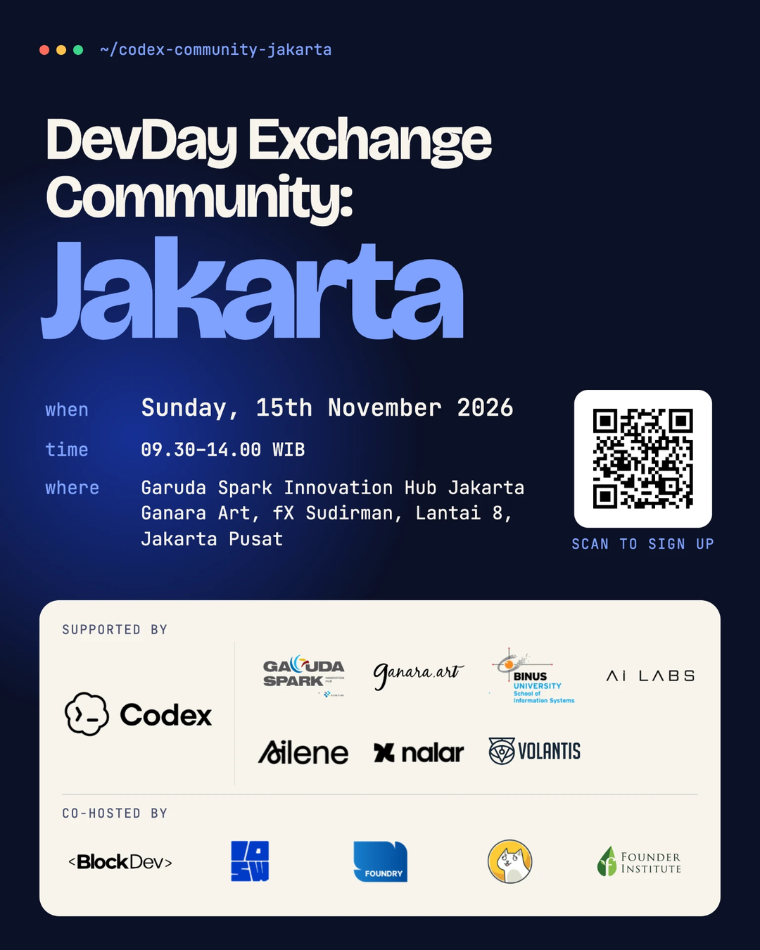Codex DevDay Exchange flyer