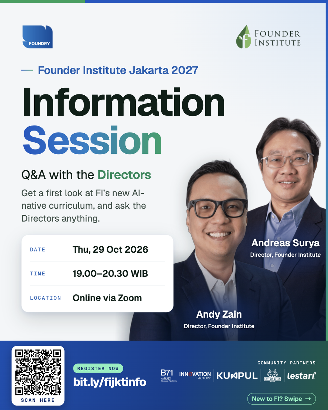 Information Session flyer